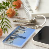 マイアミのスカイラインの眺め キーホルダー (正面右)