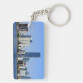 マイアミのスカイラインの眺め キーホルダー (裏面)