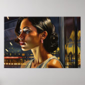 マイアミのナイトクラブのベネズエラ絵画人女性 ポスター (正面)
