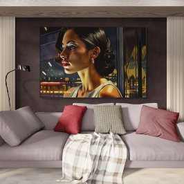 マイアミのナイトクラブのベネズエラ絵画人女性 ポスター