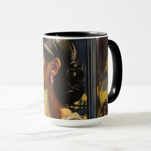 マイアミのナイトクラブのベネズエラ絵画人女性 マグカップ (正面右)
