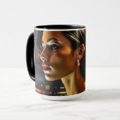 マイアミのナイトクラブのベネズエラ絵画人女性 マグカップ (正面左)
