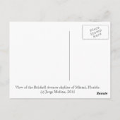 マイアミのブリックル通りスカイライン ポストカード (裏面)