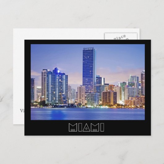 マイアミのブリックル通りスカイライン ポストカード (正面/裏面)