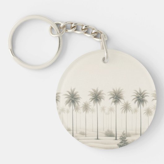 マイアミのヤシの木「パラダイスのちょうど別の日」 キーホルダー (正面)