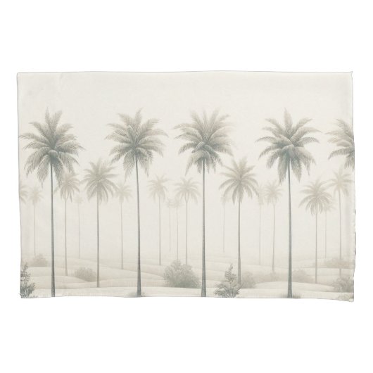 マイアミのヤシの木「パラダイスのちょうど別の日」 枕カバー (正面左)