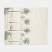 マイアミのヤシの木 フリースブランケット (正面(横))