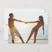 マイアミの保存日付のリンネル紙 セーブザデート (裏面)