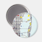 マイアミの地図 マグネット (正面/裏面)