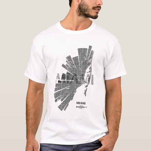 マイアミの地図 Tシャツ (正面)