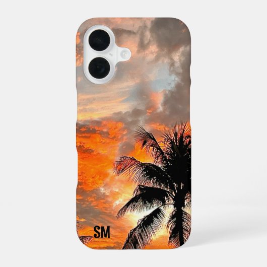 マイアミの夕日 パーソナライズ Apple iPhone ケース 頑丈 (裏面)