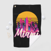 マイアミの夕暮れ ゴルフタオル (インサイチュ)