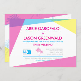 マイアミの夜のウェディング 招待状