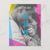 マイアミの夜の日付写真を保存 ポストカード (正面)