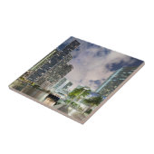 マイアミの川の水辺地帯の照らされたタワー タイル (側面)