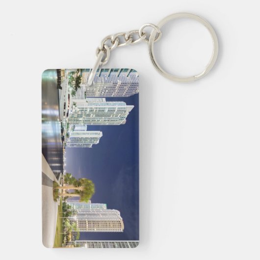 マイアミの川Riverwalkに沿う建物 キーホルダー (裏面)