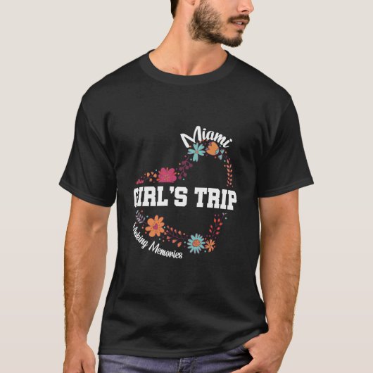 マイアミの旅2023 思い出を創る花 Tシャツ (正面)