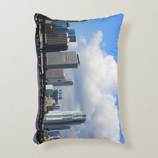 マイアミの水辺地帯の眺め アクセントクッション (正面(垂直))