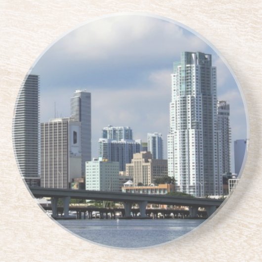 マイアミの水辺地帯の眺め コースター (正面)