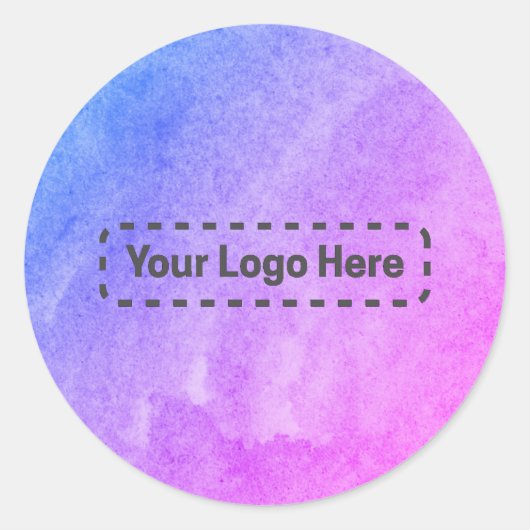 マイアミの独自のロゴ水の色シール ラウンドシール (正面)