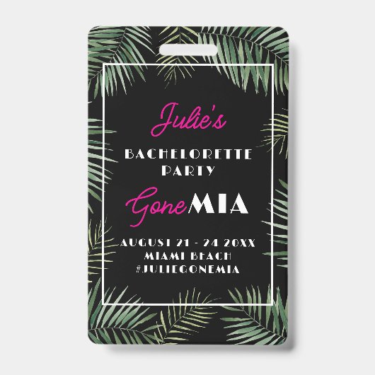 マイアミの独身最後の夜 買ってあげて！QRコード バッジ (Front)