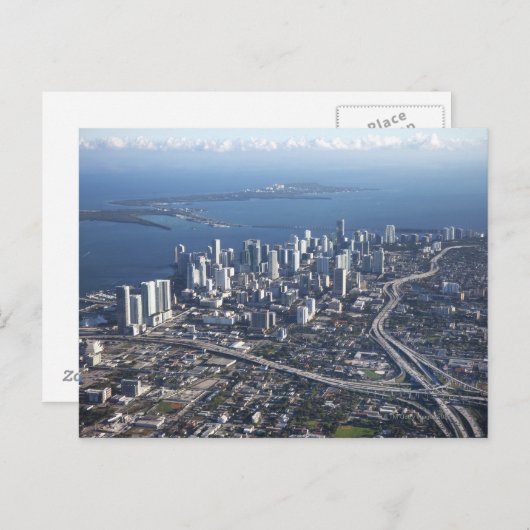 マイアミの空中眺め ポストカード (正面/裏面)
