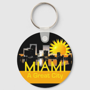 マイアミの素晴らしい都市Keychain キーホルダー