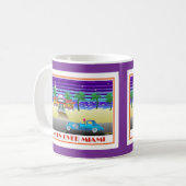 マイアミの紫色上の月 コーヒーマグカップ (正面左)