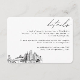 マイアミの結婚式用ホテルの部屋ブロックの詳細 エンクロージャーカード