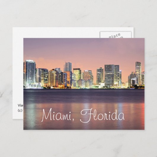 マイアミの魔法シティの夜明け。 ポストカード (正面/裏面)