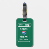 マイアミのFLの交通標識 ラゲッジタグ (裏面縦)