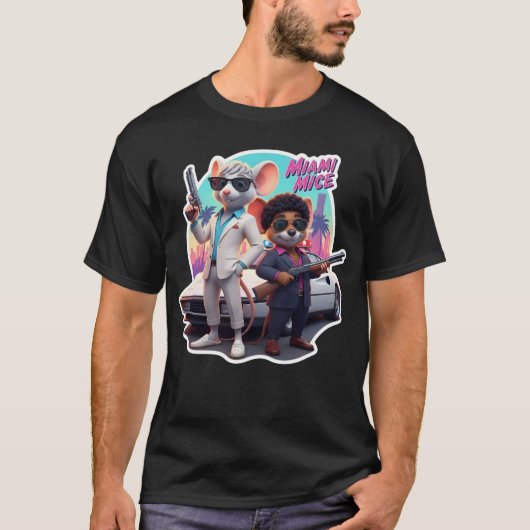 マイアミをテーマにした面白いTシャツ Tシャツ (正面)
