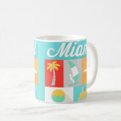 マイアミアイコン記念品米国の米国州のマグ コーヒーマグカップ (正面右)