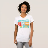 マイアミアメリカ都市Tシャツのさまざまな色 Tシャツ (正面フル)