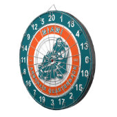 マイアミアームチェアクォーターバックフットボールダーツボード ダーツボード (正面右)