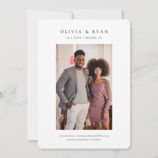 マイアミウェディングザデイトダウンタウン結婚ズ 招待状 (裏面)