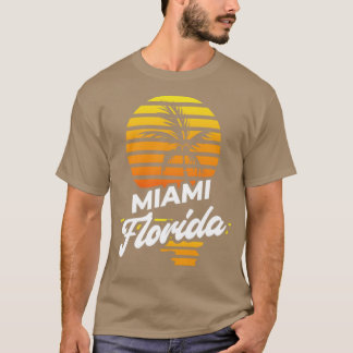マイアミエキゾチックパームツリーズレトロサマーFLフロリダ Tシャツ