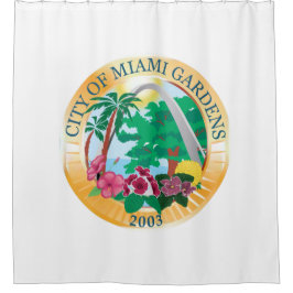 マイアミガーデンズ（フロリダ）シティシール シャワーカーテン