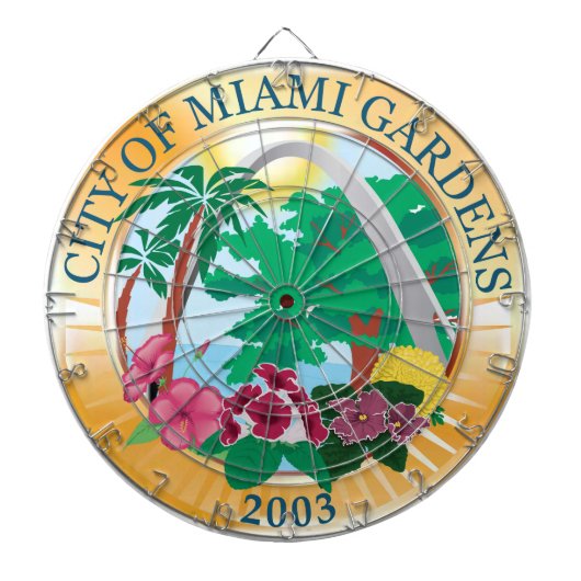 マイアミガーデンズ（フロリダ）シティシール ダーツボード (正面)