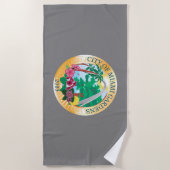 マイアミガーデンズ(フロリダ)シティシール ビーチタオル (正面)