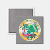 マイアミガーデンズ（フロリダ）シティシール マグネット (正面/裏面)