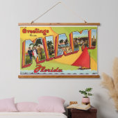 マイアミグリーティング 吊り下げ型タペストリー (寝室)