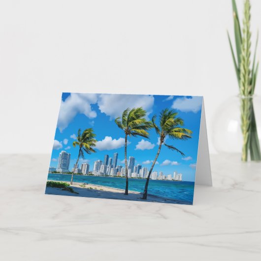 マイアミサウスビーチフロリダウォータカラー カード (正面)