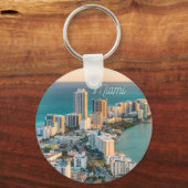 マイアミサウスビーチフロリダ海ビュー キーホルダー (正面)