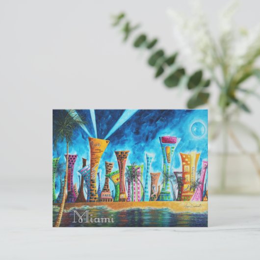 マイアミサウスビーチフロリポップ・アートのダアートトラベルハガキ ポストカード (スタンド正面)