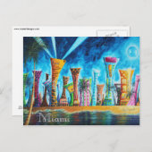 マイアミサウスビーチフロリポップ・アートのダアートトラベルハガキ ポストカード (正面/裏面)