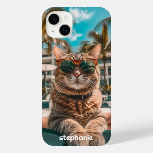 マイアミサンにかわいい猫 Case-Mate iPhoneケース (裏面)