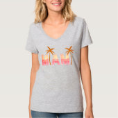 マイアミサンセットパームツリーTシャツ Tシャツ (正面)