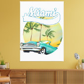 マイアミサンセットロゴ キャンバスプリント (インサイチュ (リビング))