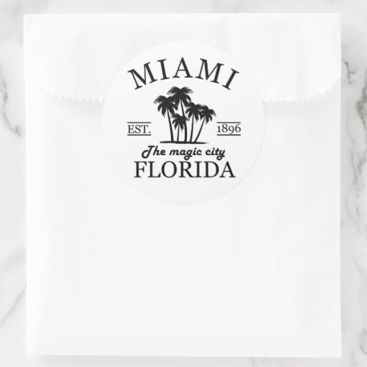 マイアミシティビーチオブフロリダ ラウンドシール (バッグ)